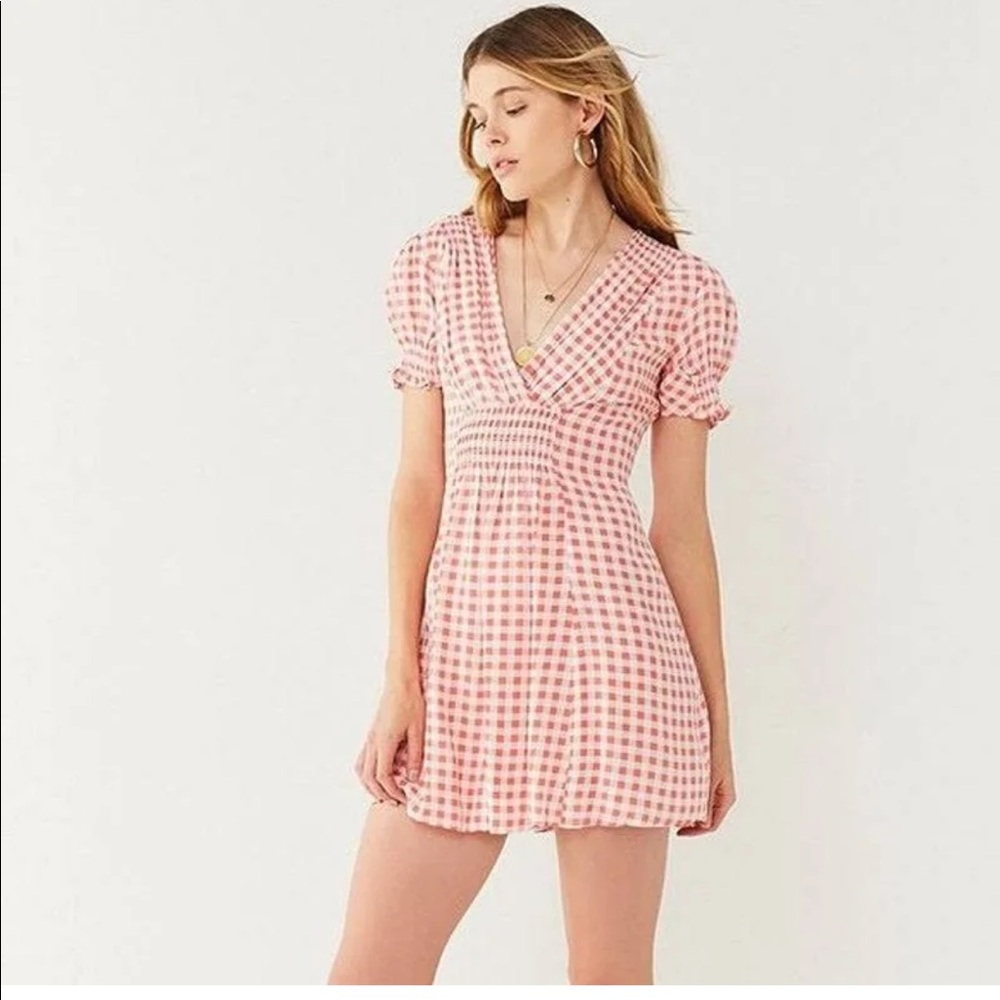 Urban Outfitters Gingham Red Dress